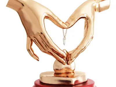 Gift figurine of Hands 3D model