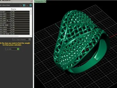 STL 3DM Women Ring Womens Ring Diamonds With Stone Model 3D print model
