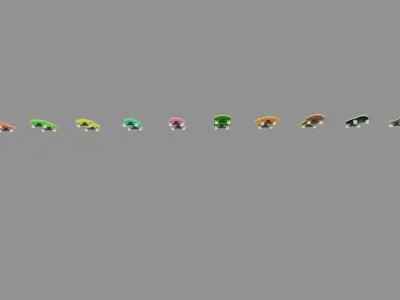 skateboard models Free low-poly 3D model