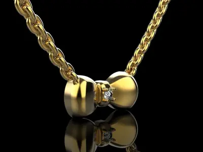 Bow pendant model 884 3D print model