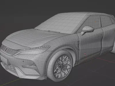 BYD Song L EV 2024  low poly 3D model