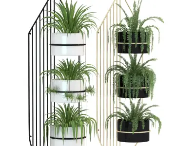 Metal Plant Set 04 3D model