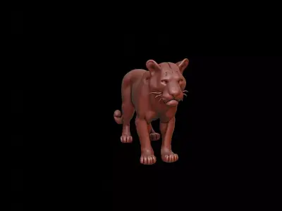 Jaguar Animal Sculpture 3D print model buy