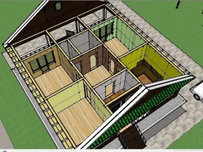 Econom-Haus house with car 3D model