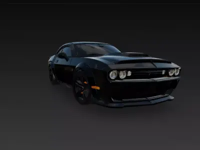 dodge helleat 3d car game asset  realistic model 3D model