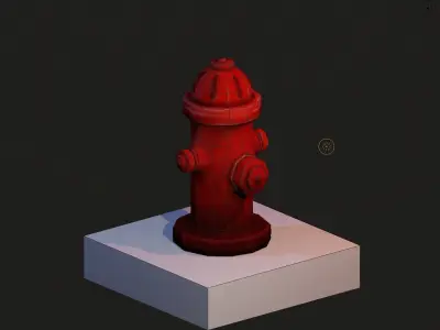 Hydrant low poly game model Free low-poly 3D model
