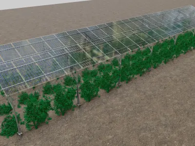 Solar Steel Construction For Farms Type-3 3D model