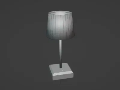 Low Poly Lamp table with shade Free low-poly 3D model