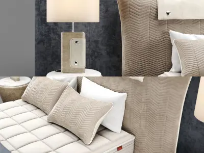 Colunex Chevron Luxury Bed 3D model