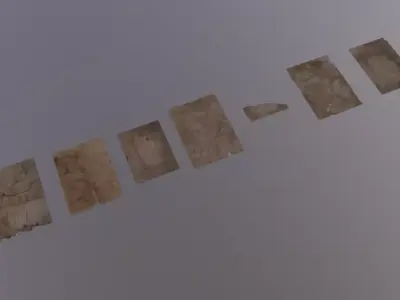 Stained Paper Low-poly 3D model