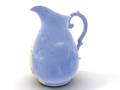 Ornate Floral Pitcher model pack Low-poly 3D model