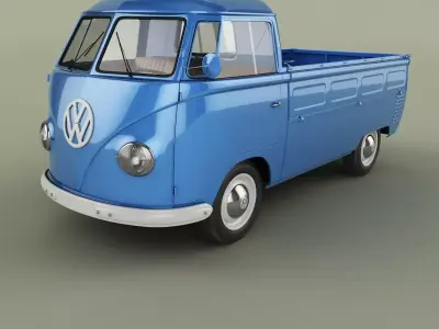 Volkswagen Type 2 Single Cab Pickup  T1 3D model