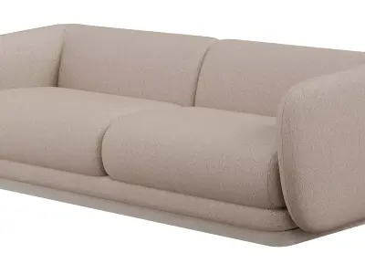 Pinni Sandstone Wool Boucle Sofa 3D model