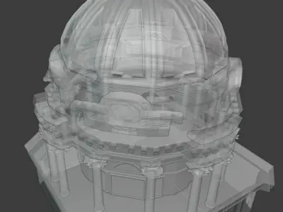 Cathedral tower 3D model