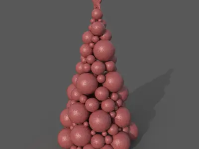 ChristmasTreeDecor christmas tree made of balls 3D model