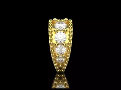 small gold stl 3dm bail jewelry pendant gl0024 3D print model