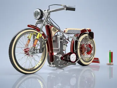Bike model vintage motorcycle Free 3D model