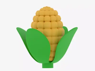 Cartoon Corn 3 3D model