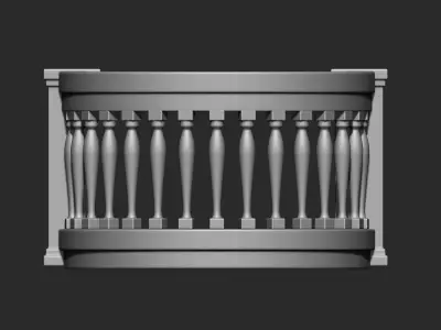 Balcony IMM Obj Brush Pack 9 in One 3D model
