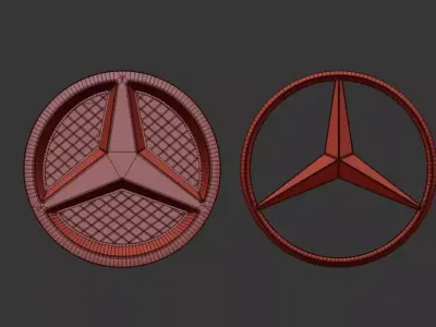 Mercedes logo 01 3D print model