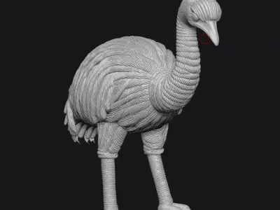 emu sculpture 3D print model