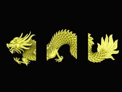 Luxury Chinese Dragon Parts Jewelry Model 4185 3D print model