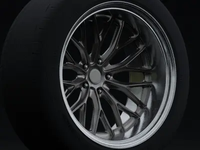 Vossen VWS 02 Aftermarket Wheel Low-poly 3D model
