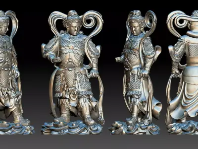 Vedic Dharma Protector-Dharmapala of Encouraging of Good Deeds  3D print model