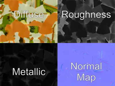 Kiwi Fruit High-Detail 3D Model Pack Low-poly 3D model