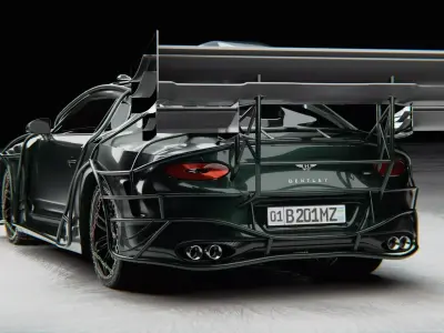 Bentley Continental Tuned low-poly 3D model Low-poly 3D model