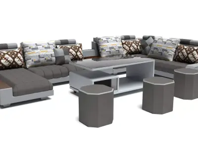 3d Modern Sofa Set Design For Interior Scene 3D model