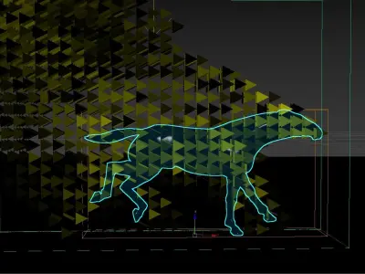 Running Horse in fire scene vray corona renderer ready 3D model