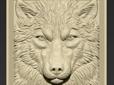Wolf Head A5 3D print model