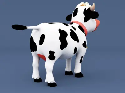 Cow Cartoon - Low -poly Low-poly 3D model