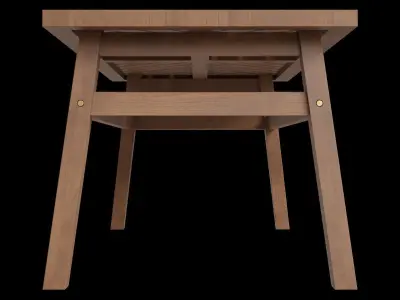 Boho Acacia Wood Chevron Top Outdoor Coffee Table 3D model