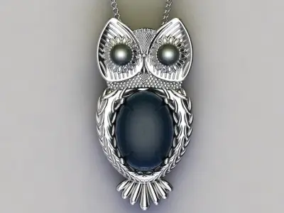 Owl pendant  3D print model