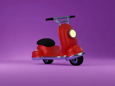 Low poly motorcycle Free low-poly 3D model