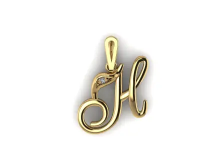 Letter H 3D print model 3D print model 3D print model