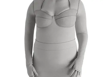 RBK Cardio B Dress Mannequin 3D model