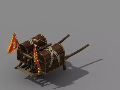 Game Transportation - Dart Cart 01 3D model