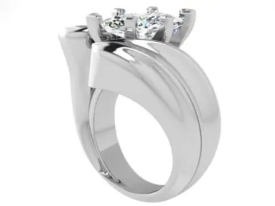 Marquise Tension Ring 3830 3D print model