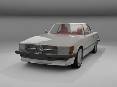 Mercedes SLC c107  Low-poly 3D model
