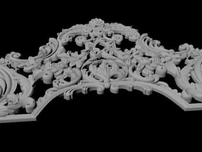 dekor ornate crown die cut 3D model