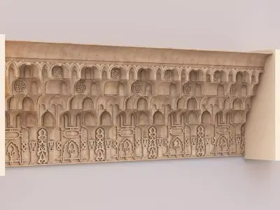 Classic Islamic Muqarnas Cornice 005 3D model