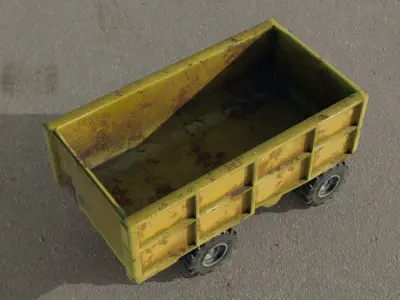 Container truck 3D model Low-poly 3D model