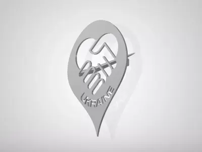 UKRAINE Peace BADGE Free 3D model