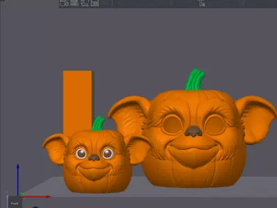 gizmo gremlin halloween pumpkin 3D print model