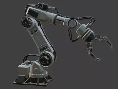 Industrial Robotic Arm 3D Model 3D model