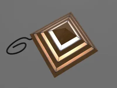 Pyramid LED table lamp Low-poly 3D model