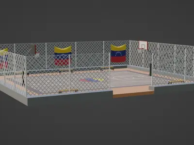 Basketball Stadium - Venezuela Low-poly 3D model